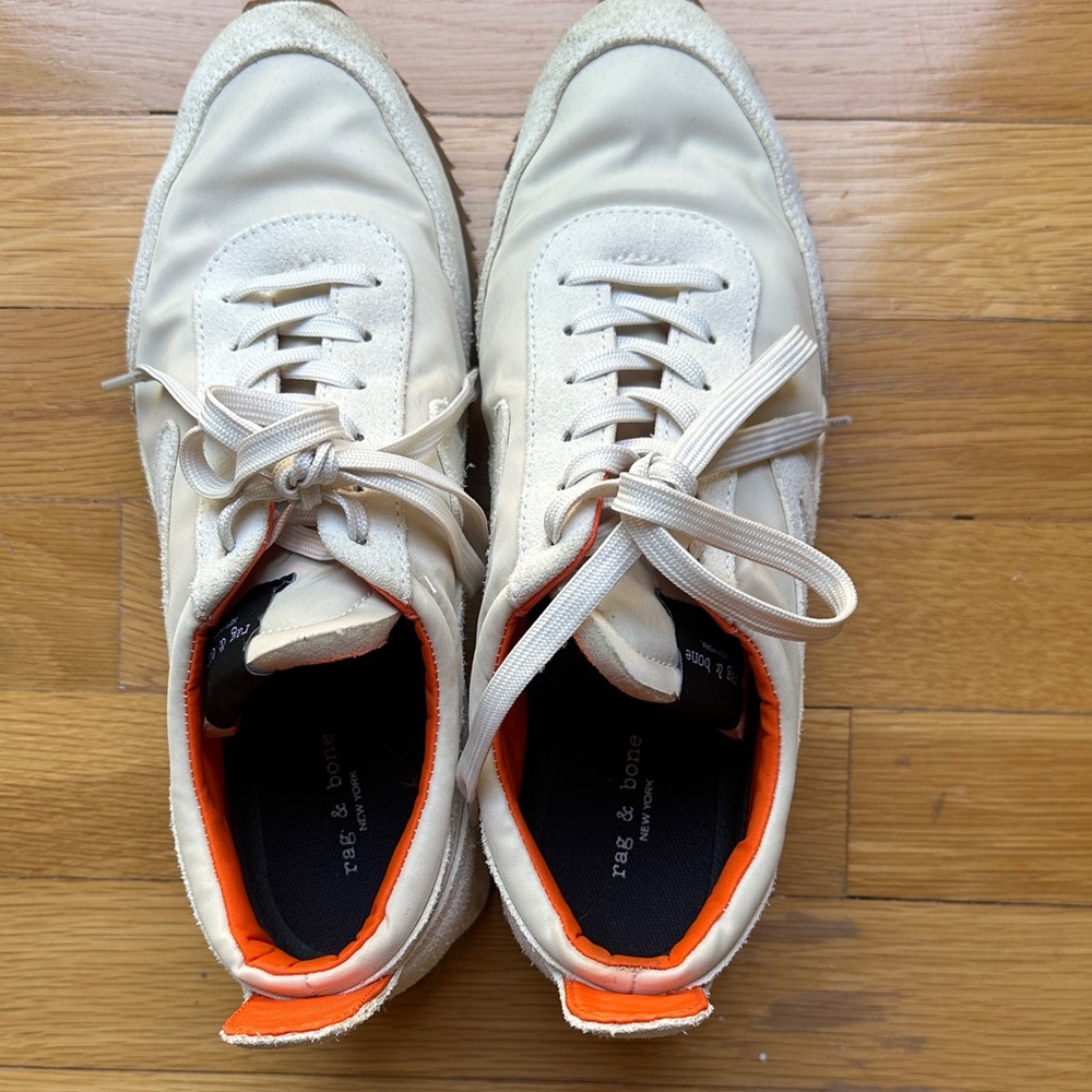Rag & Bone Women’s Cream and Orange Sneakers